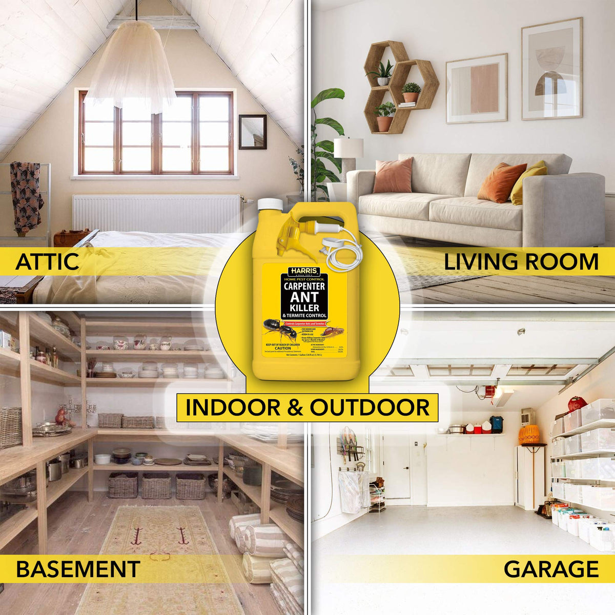 Harris odorless formula keeps spaces free of lingering scent during use.