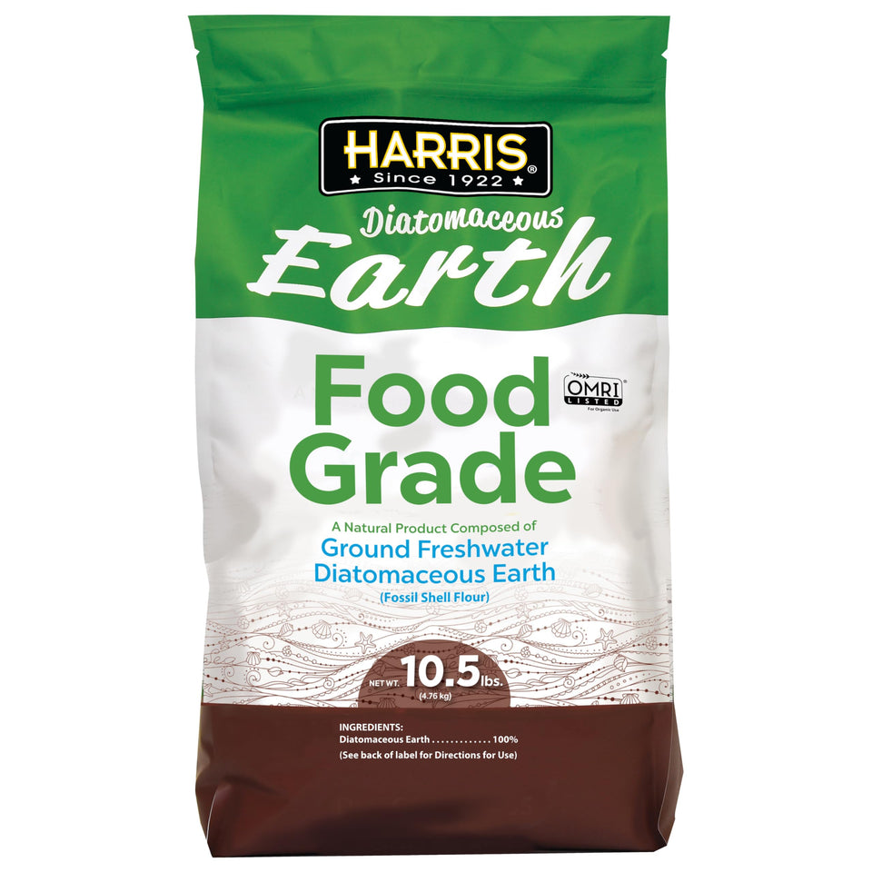 HARRIS Diatomaceous Earth 10lb bag for chemical-free pest control.