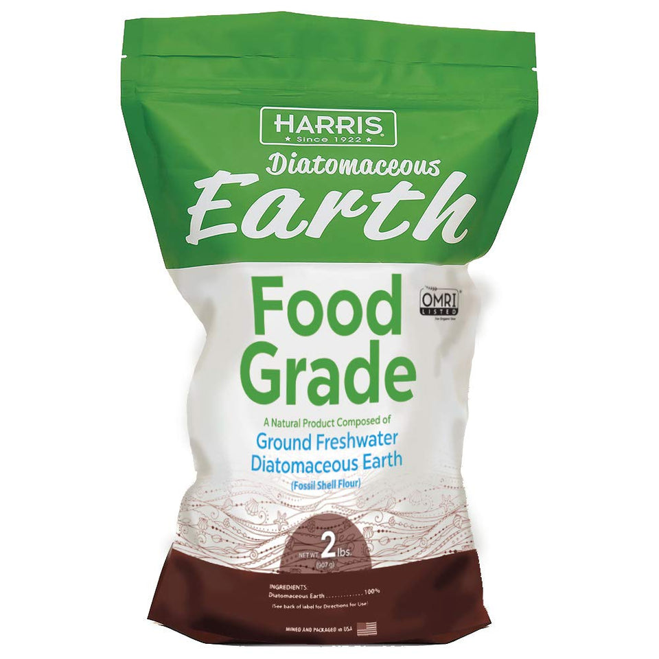Harris Diatomaceous Earth 2lb package, chemical-free and ready for organic use