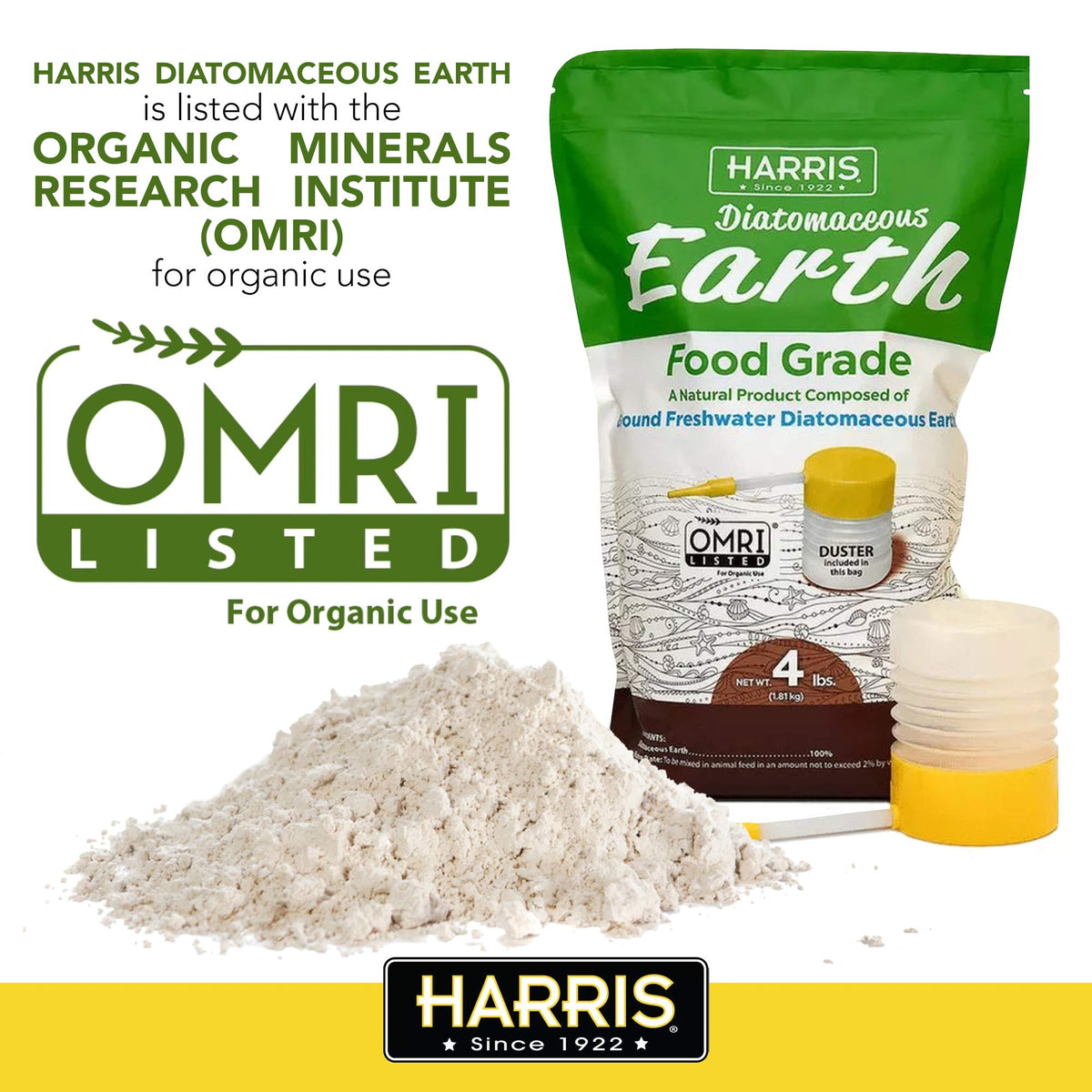 HARRIS DE USA-made, mined in Nevada and packaged in Georgia.