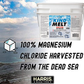 Harris Kind Melt immediate-action ice melt demonstrates fast ice removal
