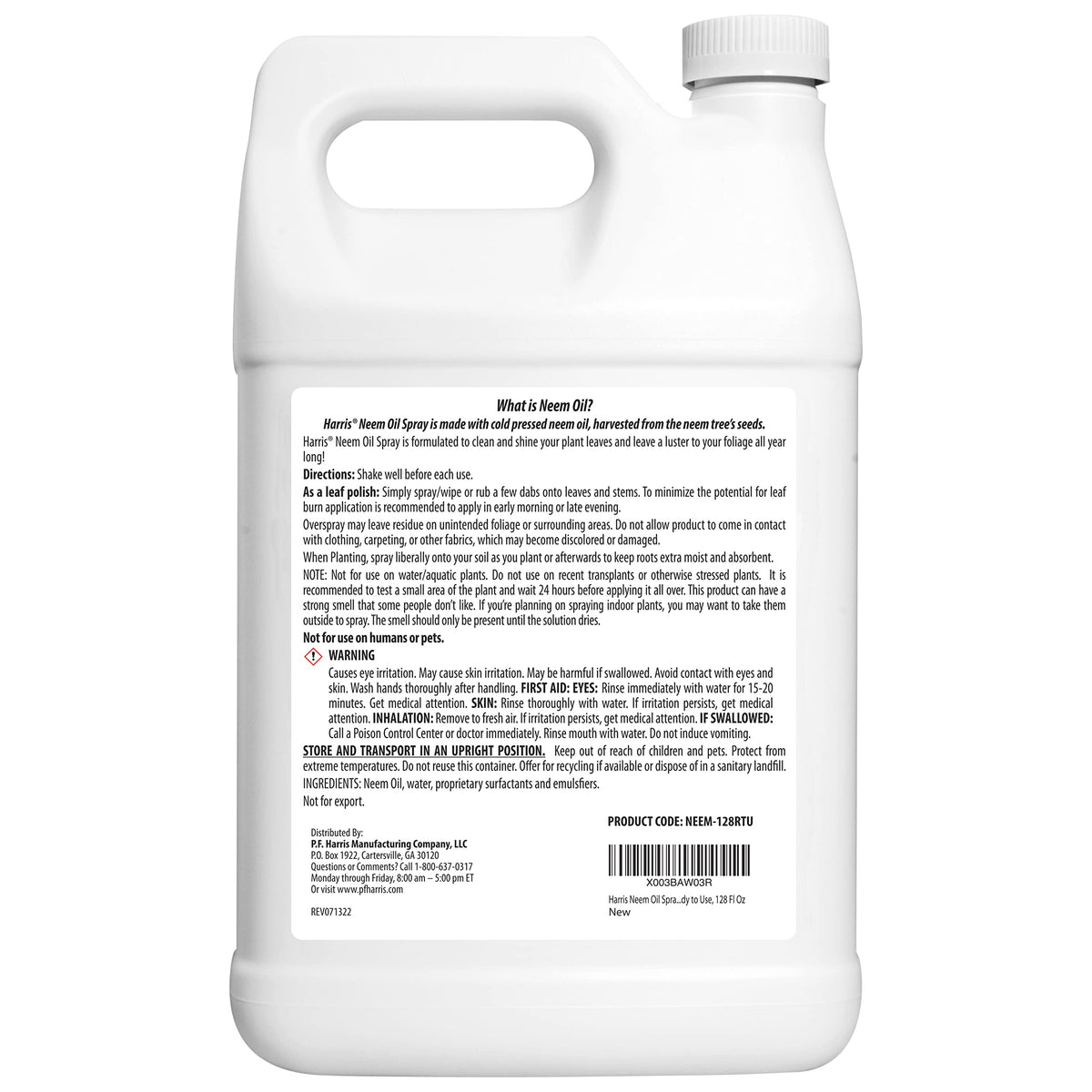 HARRIS Neem Oil Spray packaging communicates sustainable plant care.