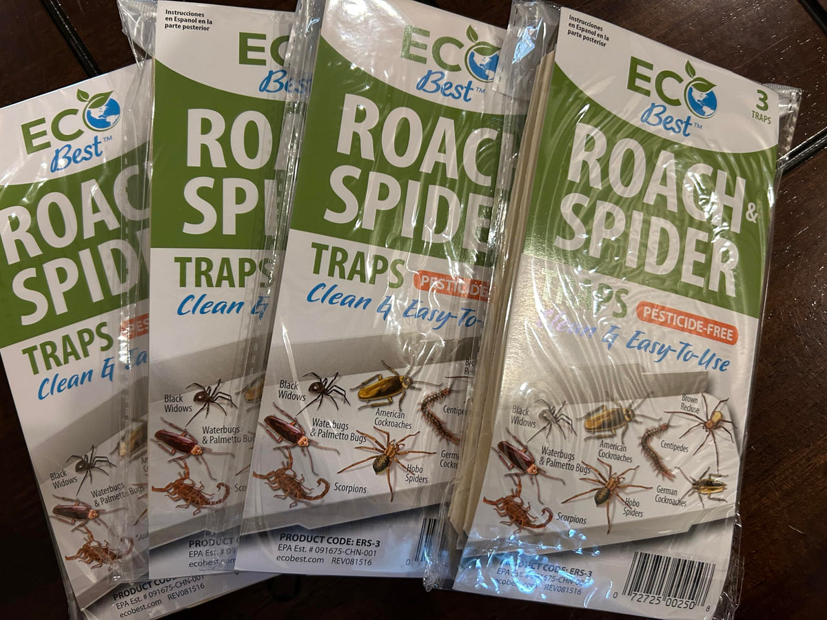 Harris Roach Glue Traps for non-toxic pest control in home and kitchen environments.