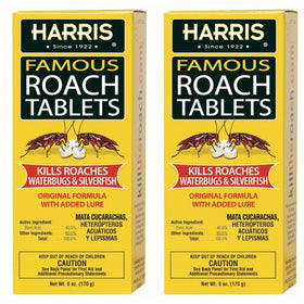 HARRIS roach tablets in a 2-pack bottle front for convenient use.