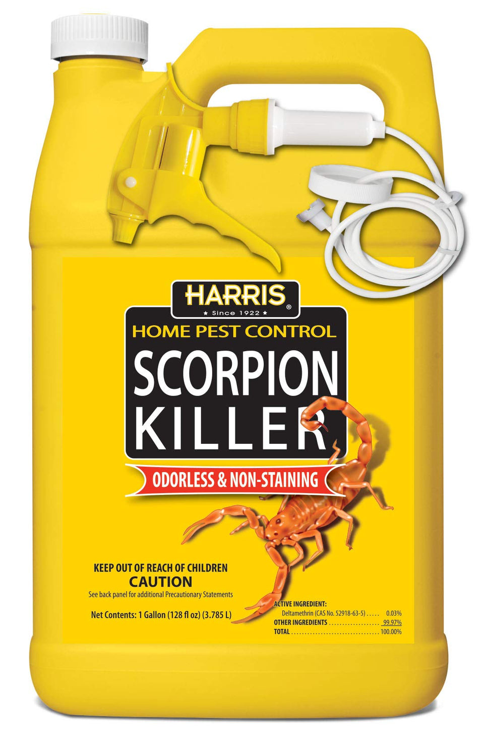 HARRIS Scorpion Killer bottle front shows ready-to-use indoor spray for control