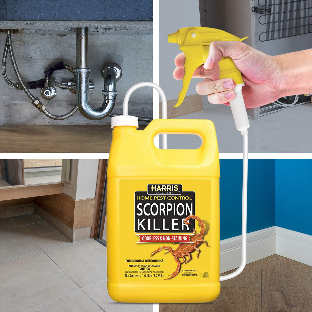 HARRIS Scorpion Killer extended sprayer for precise indoor treatment areas