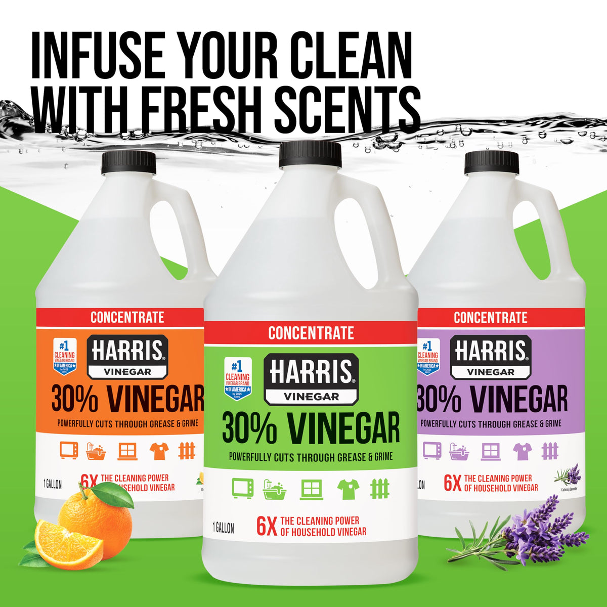 HARRIS carpet and fabric cleaning with strong vinegar.