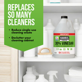 HARRIS outdoor cleaning on fence with concentrated vinegar.