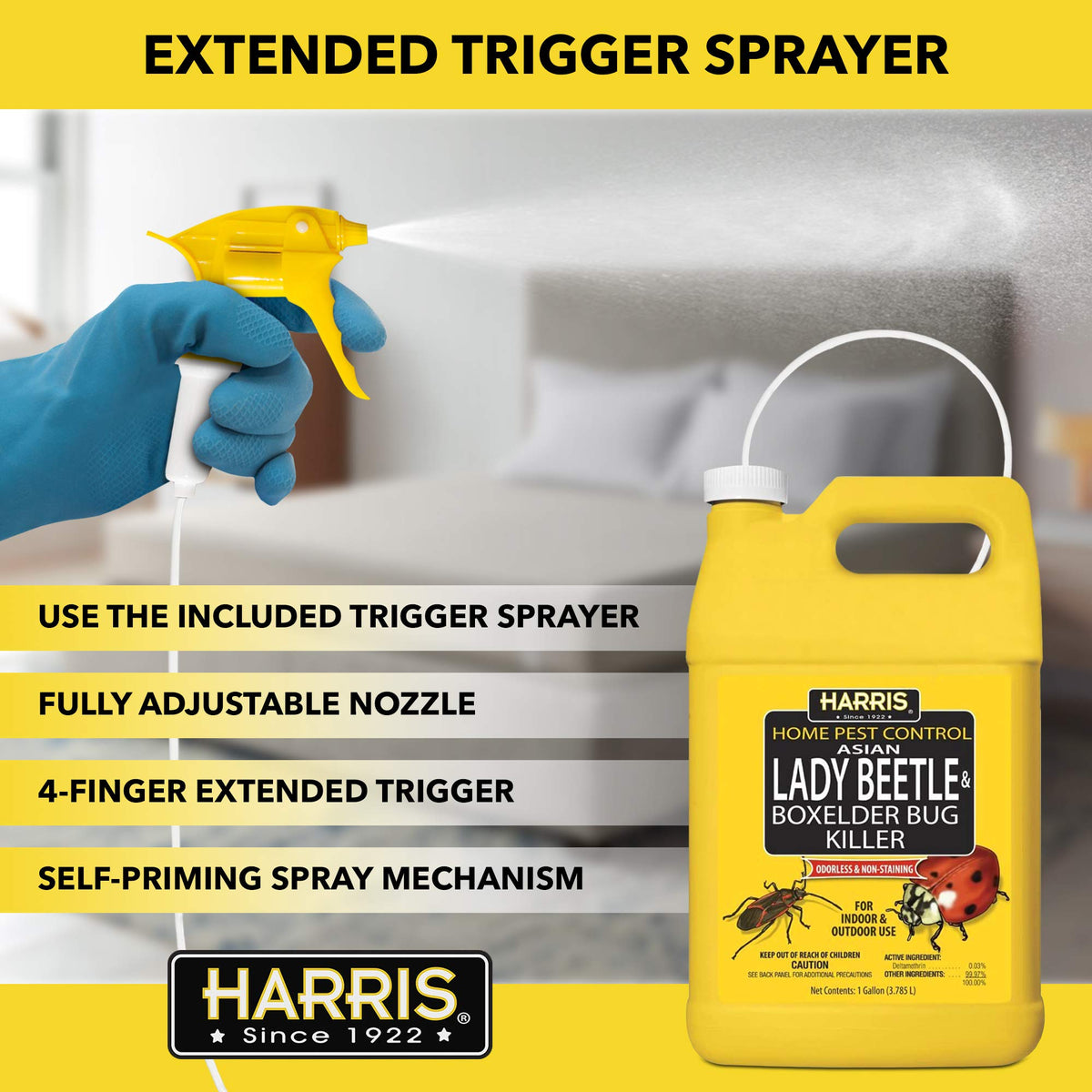 HARRIS weeks-after-application concept demonstrates extended residual effect.
