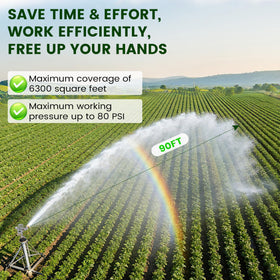 Harsire sprinkler with 360-degree rotation for wide area irrigation