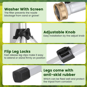 Harsire maximum 90 ft spray diameter covers large lawns