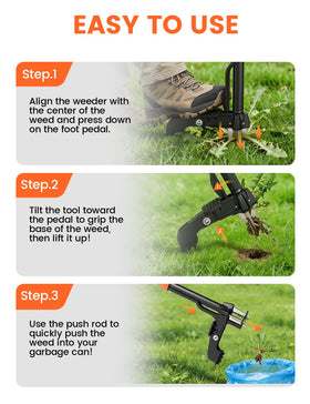 Haru Haru garden tool in use on lawn with efficient removal.