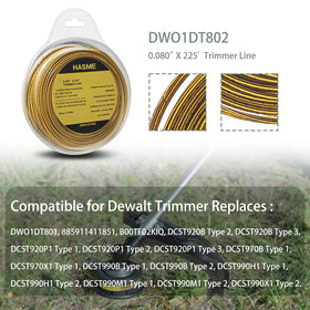 HASME fits DWO1DT802 model, easy swap and consistent line feed.