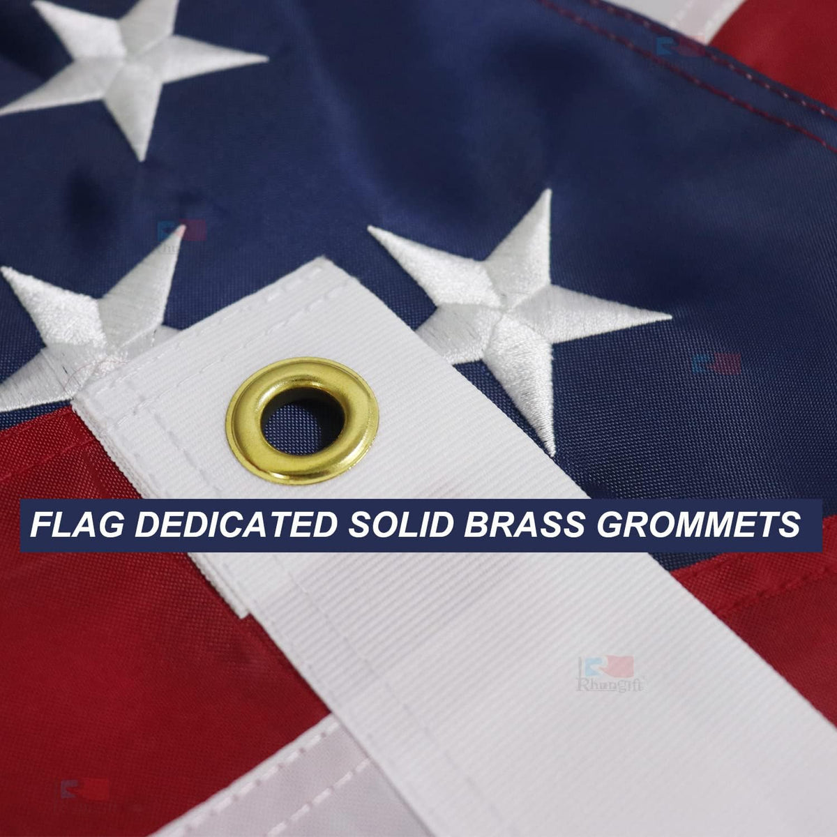 HASRLWINS flag end with four-rows stitching resists wear in windy conditions.