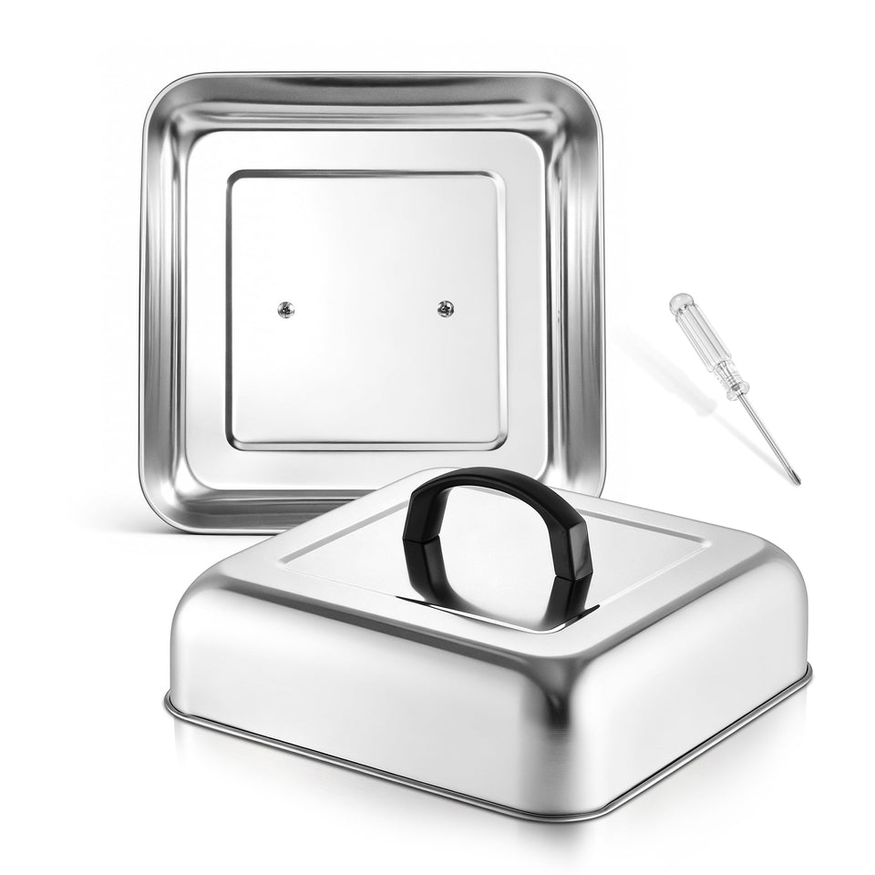 HaSteeL 10-inch square melting dome top view for fast, even steaming.