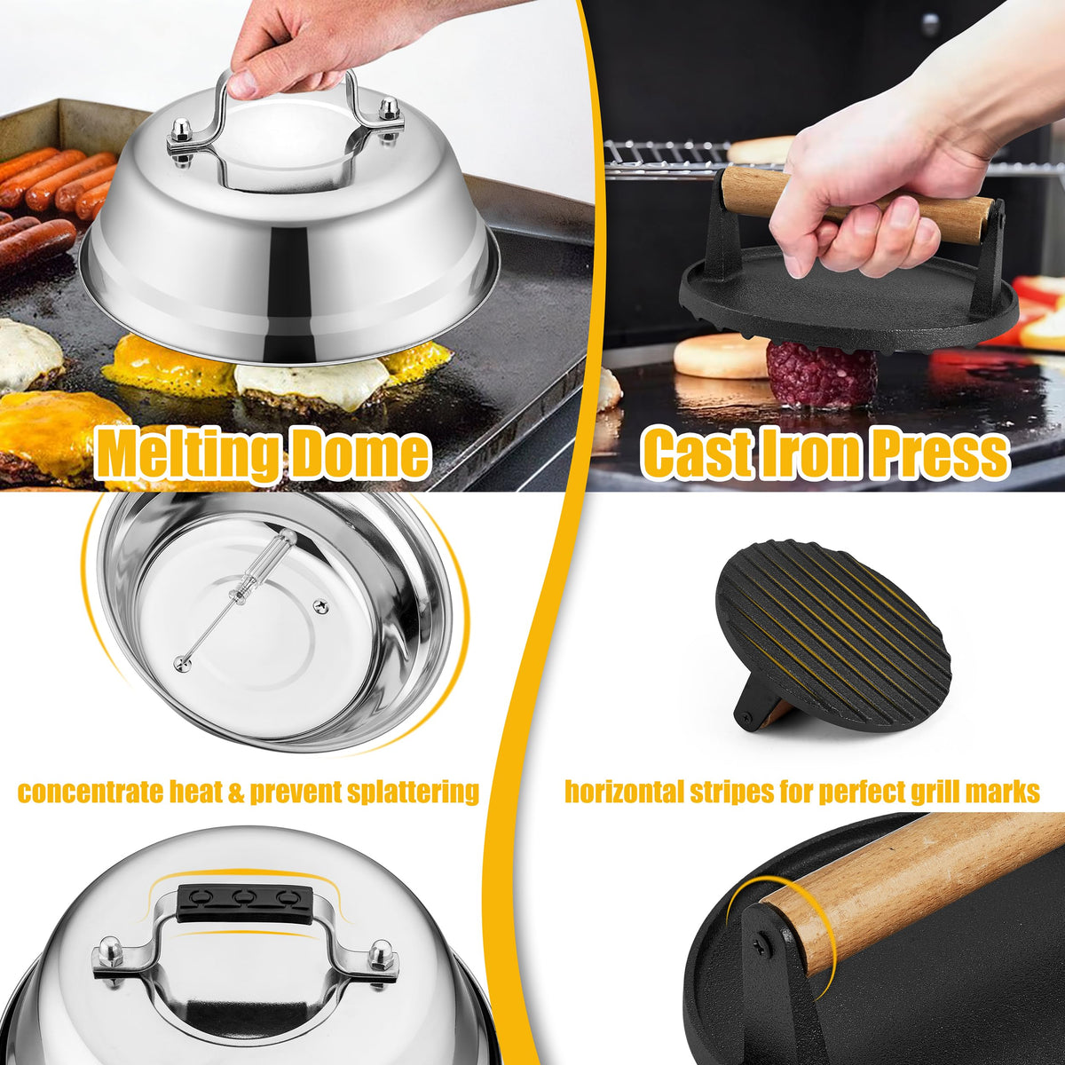 HaSteeL bench scraper for tidy griddle prep and clean edges.