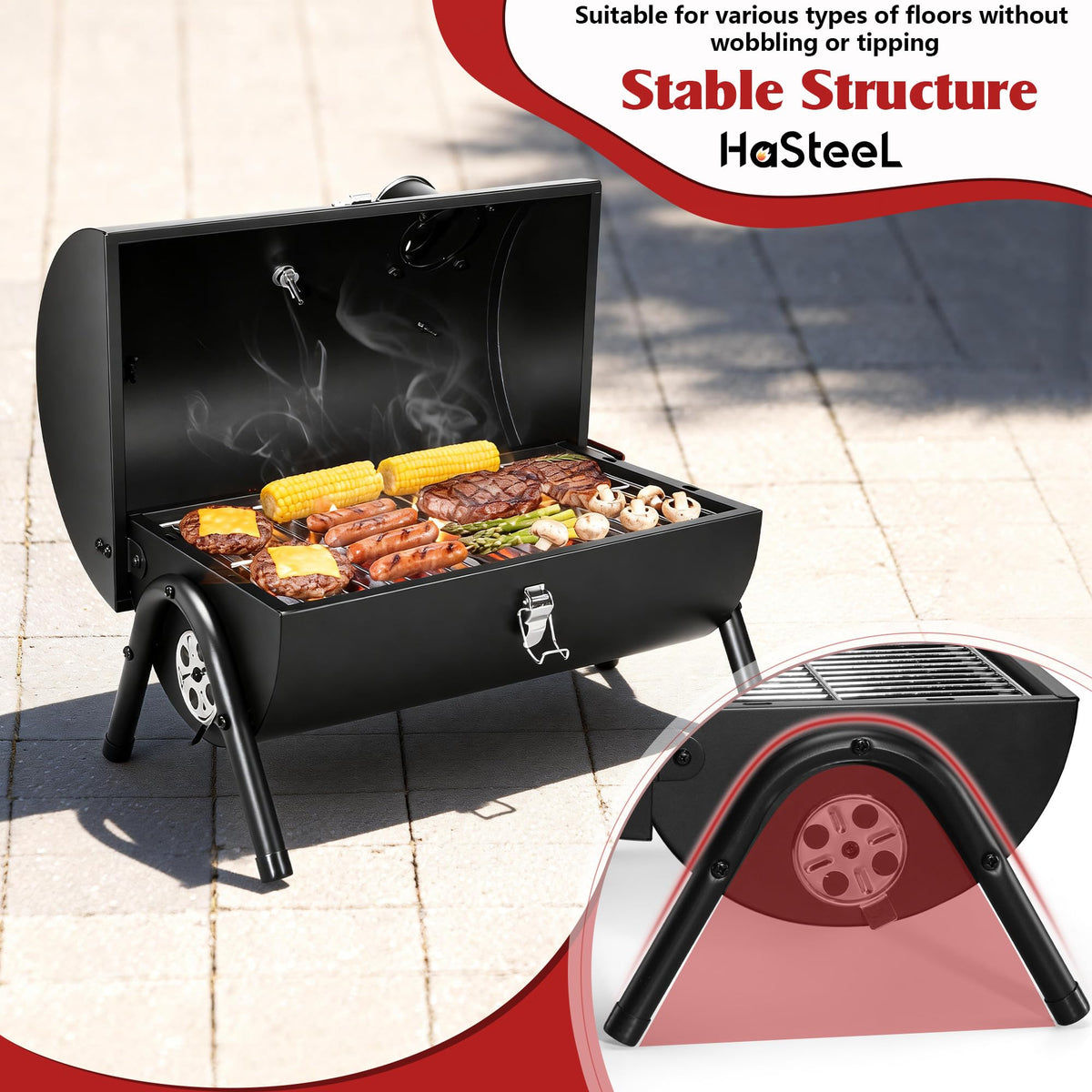 HaSteeL grill features bilateral vents for flexible airflow control