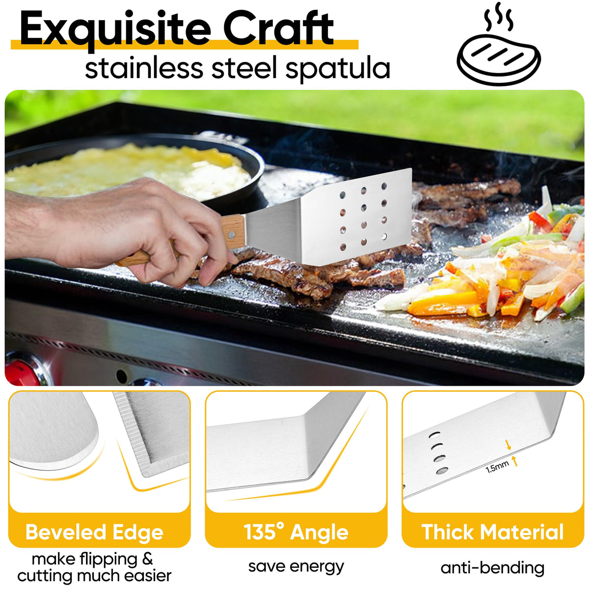 HaSteeL cheese melting dome, keeps toppings evenly heated.