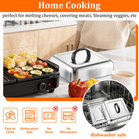 HaSteeL dishwasher-safe lid label signals effortless cleanup after cooking.