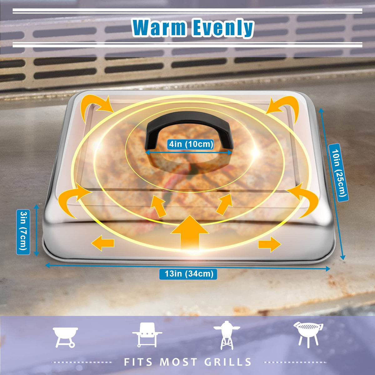 HaSteeL dishwasher-safe melting dome after grilling cleanup