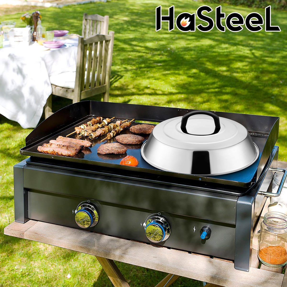 HaSteeL cheese melting dome package includes a small screwdriver.