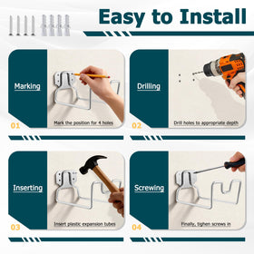 HaSteeL multi-use wall hook stores hoses, cords, and garden tools.