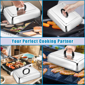 HaSteeL versatile dome for cheese melting and vegetable steaming