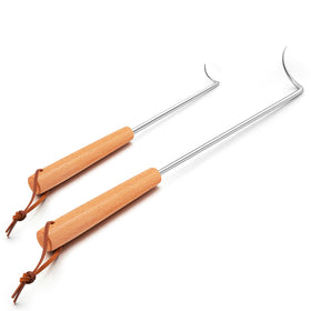 HaSteeL pigtail flipper 17 inch for extended reach and precise flips on the grill.