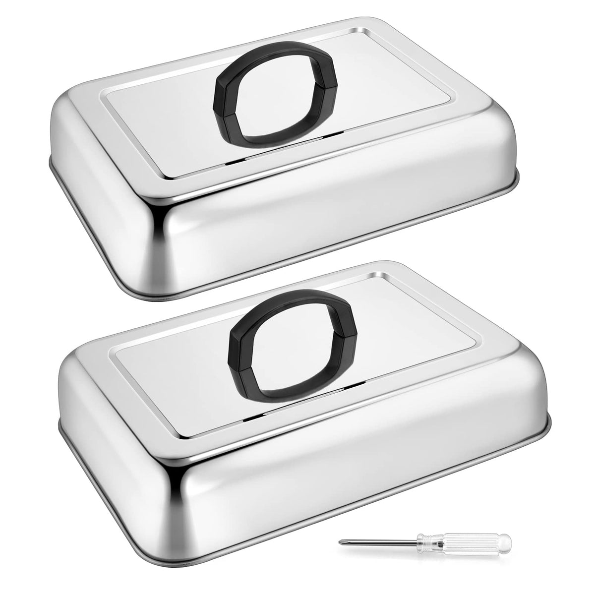 HaSteeL rectangular basting cover over cheese melting on a griddle for even heat