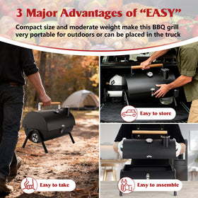 Secure lid buckle on HaSteeL grill prevents spills during transport