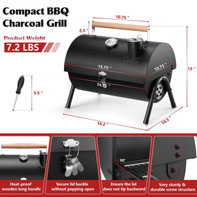 HaSteeL table-top grill with stainless rack ready for burgers, fish, and veggies