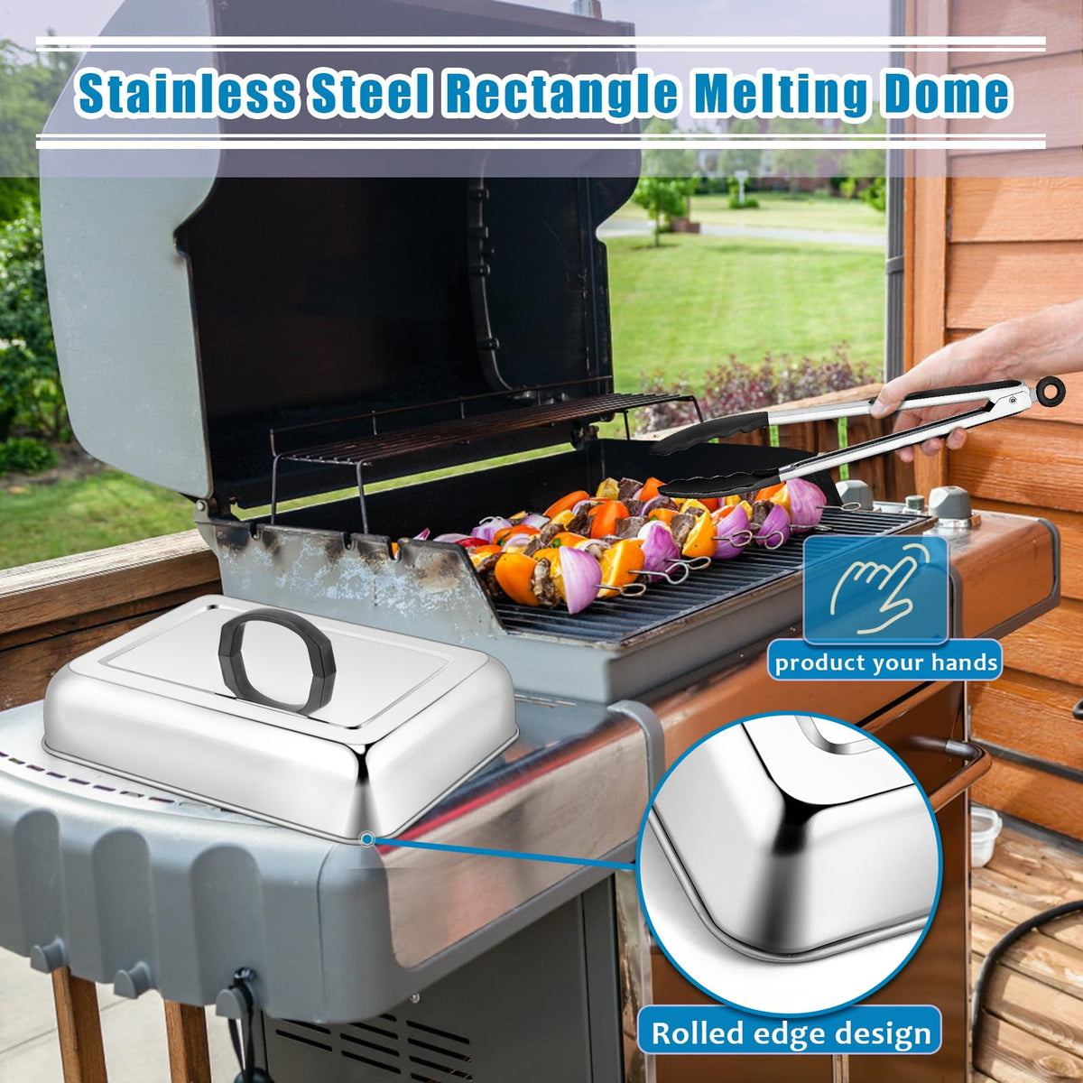 HaSteeL heavy-duty grill lid works with hibachi, teppanyaki, and cast iron griddles.