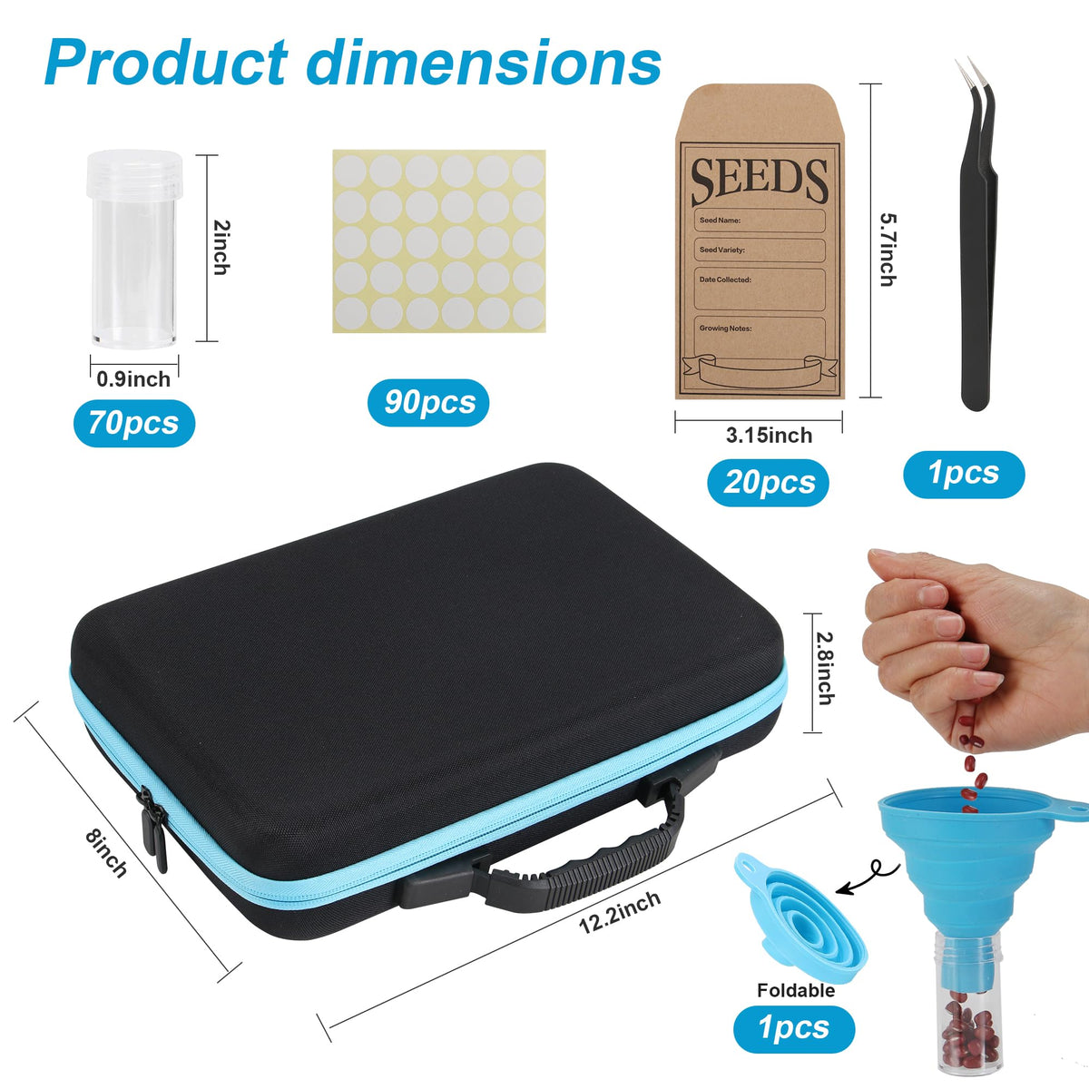 Hasumcol seed envelopes 20 for labeling and organizing seeds
