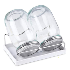 Haswe sprouting jar kit with wide-mouth jars for easy harvest of sprouts.