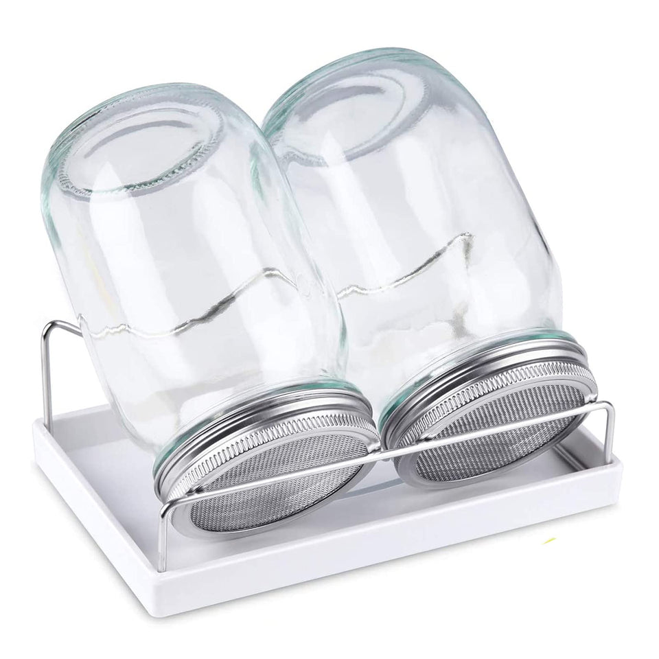 Haswe sprouting jar kit with wide-mouth jars for easy harvest of sprouts.