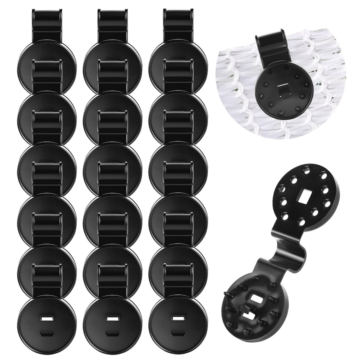 HATJICB heavy-duty clip close-up showing durable teeth for secure shade cloth