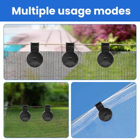 HATJICB mesh-fabric clip attachment grips tight on garden netting for sun protection