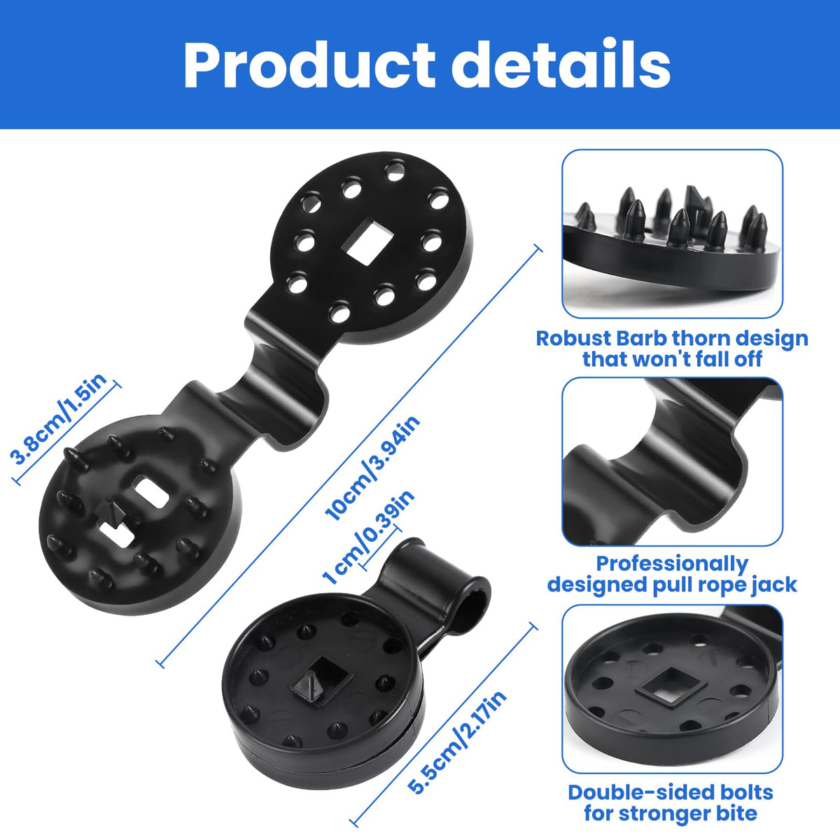 HATJICB wind-resistant clip holds mesh fabric firmly on a windy outdoor setup