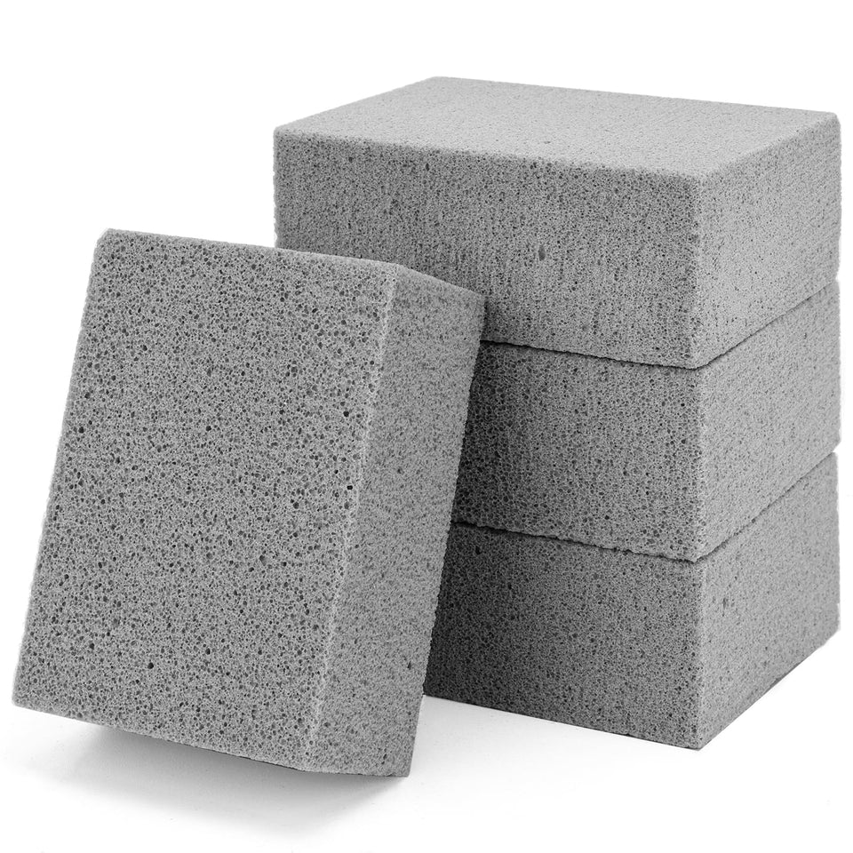 Hatoku 4-pack grill cleaning bricks for durable, scratch-free grill surface maintenance.
