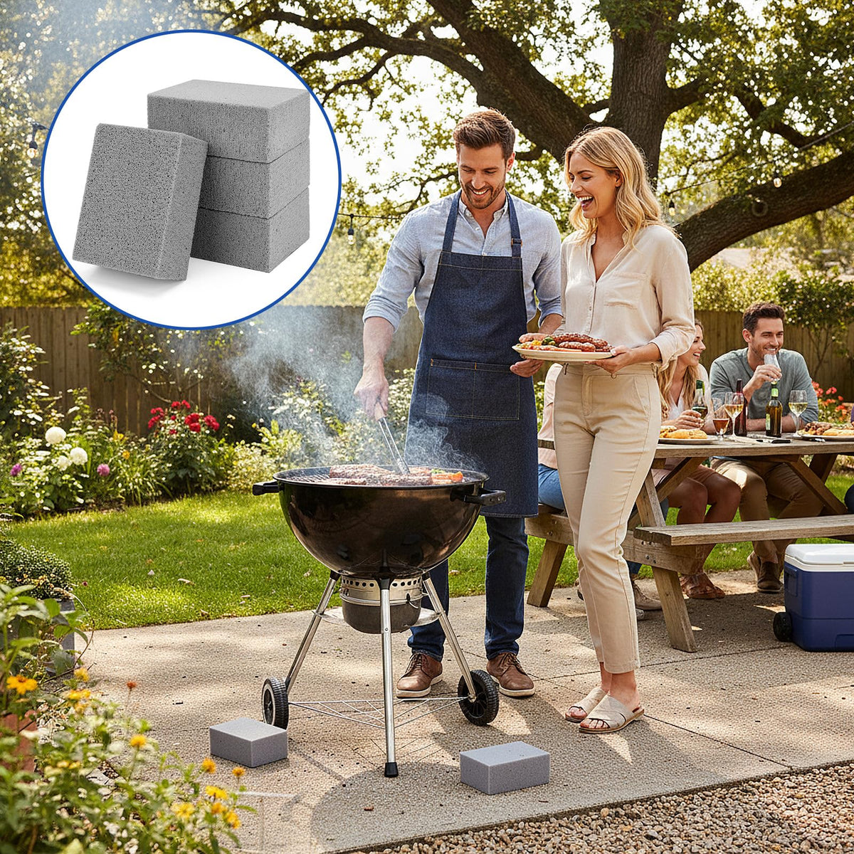 Hatoku commercial-grade pumice cleaner for heavy-duty kitchen and outdoor cooking gear.