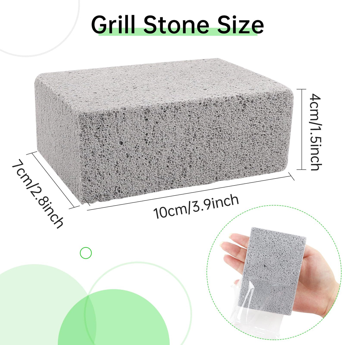 Hatoku griddle stone for cleaning flat tops safely removes stuck-on residue.