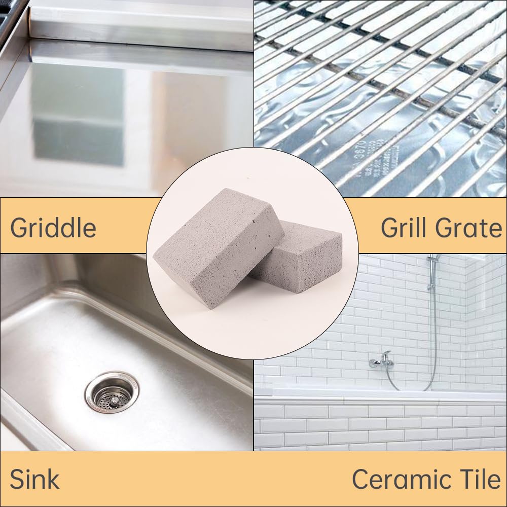 Hatoku stainless surface cleaning stone is gentle yet effective on metal.