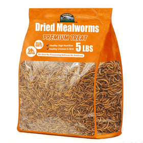 HATORTOP dried mealworms 5lb bulk pack for steady chicken protein
