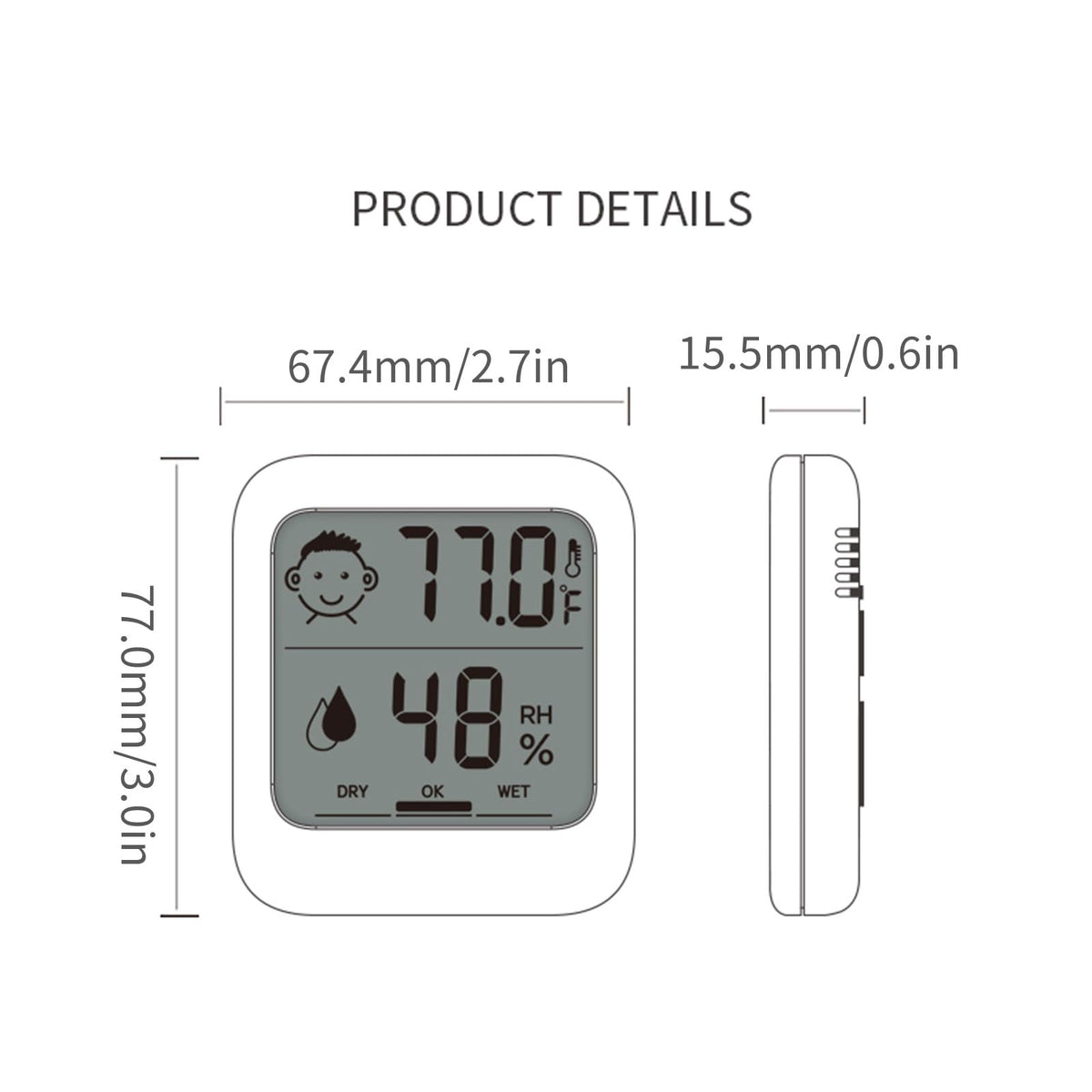 HATUSOKU comfort face display indicates conditions at a glance