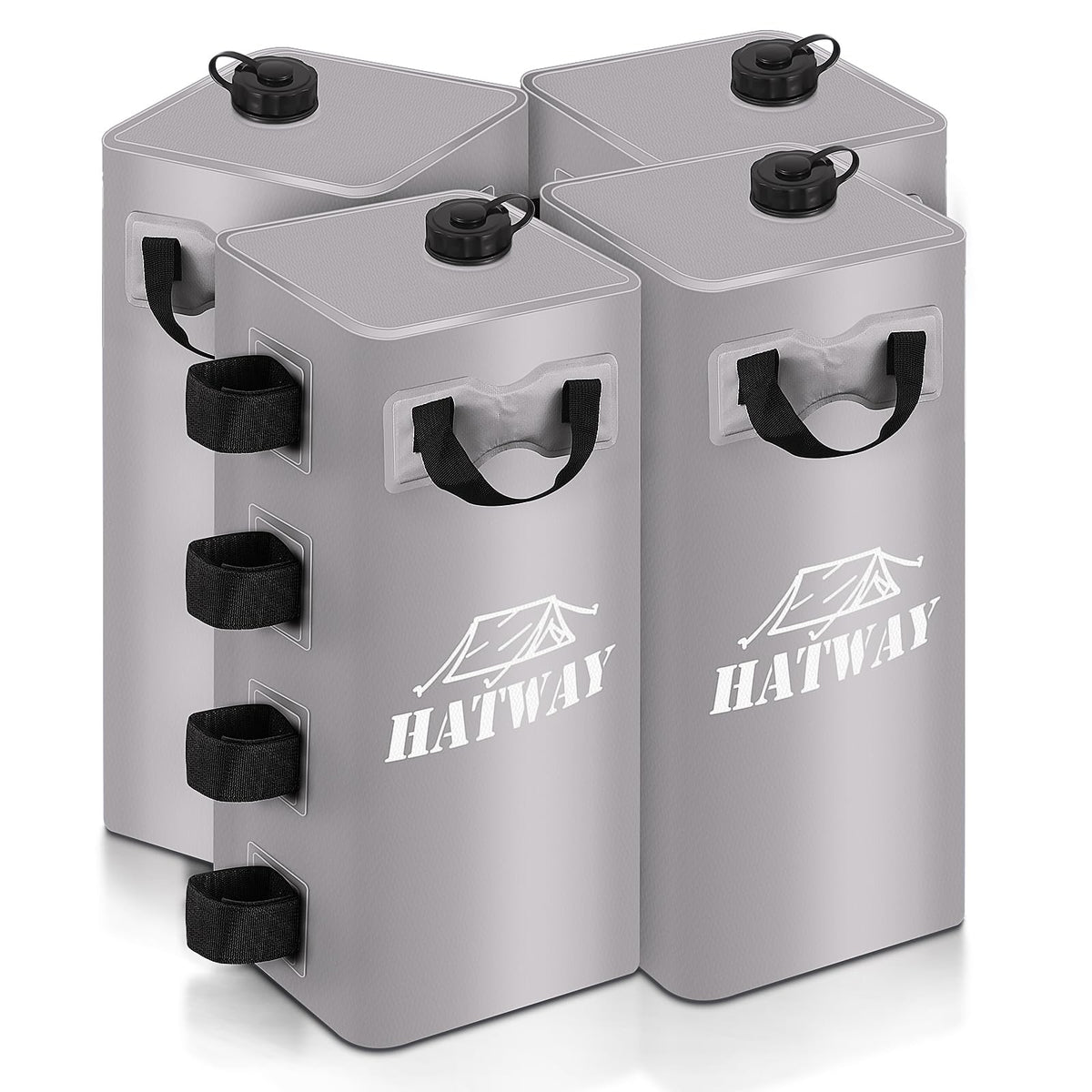Hatway canopy water bag weights in square design stabilizing a four-leg gazebo.