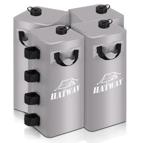 Hatway canopy water bag weights in square design stabilizing a four-leg gazebo.
