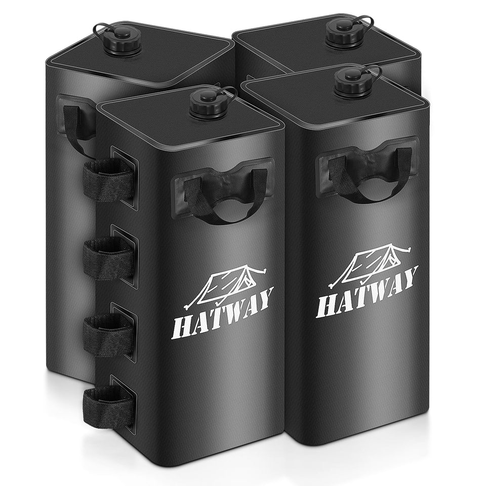 Hatway canopy water weight bags stabilize a four-leg canopy with total 220 lbs.