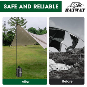 Hatway quick-attach hook-and-loop straps simplify canopy installation.