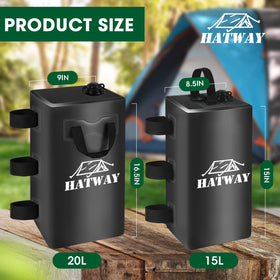Hatway square design water weights offer stable, space-saving setup.