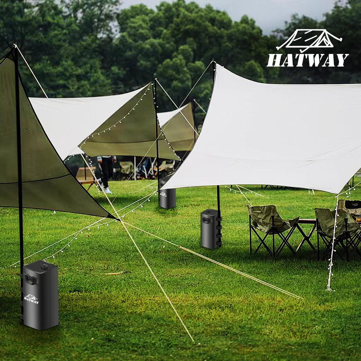 Hatway bags fold compactly for storage after deflation.